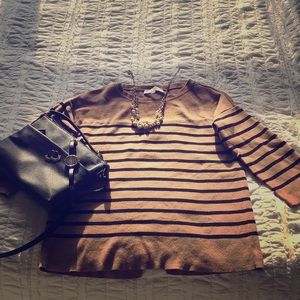 Loft open back 3/4 sleeve sweater